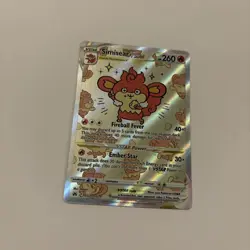 Pokemon Simisear VStar GG37 Crown Zenith Galarian Gallery Full Art Light Crease - Image 1