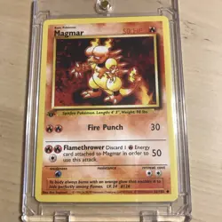 Pokemon Custom 1st Edition FANART 1999 hitmonchan Pontya Magmar Base x3 - Image 4