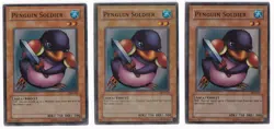 YUGIOH PENGUIN SOLDIER X3 SDJ-022 SUPER - Image 1