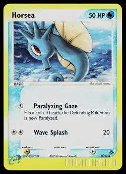 Pokemon Card - Horsea Dragon 58/97 Common Reverse Holo - Image 1