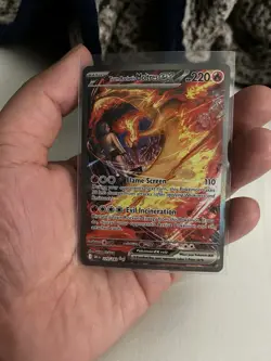 Team Rocket's Moltres ex 229/182 Destined Rivals 2025 SIR Holo Pokemon Card TCG - Image 4