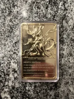 1999 Burger King Limited Edition Pokemon Trading Card 23K Gold Plated Mewtwo - Image 3