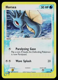 Pokemon Card - Horsea Dragon 58/97 Common Reverse Holo - Image 1