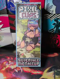 Gamersupps Silvervale Metal Pixel Cup Limited Run With Non Holo Promo Card - Image 2