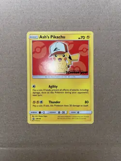 Ash’s Pikachu SM109 Black Star Promo I Choose You Movie Pokemon Card NM - Image 2