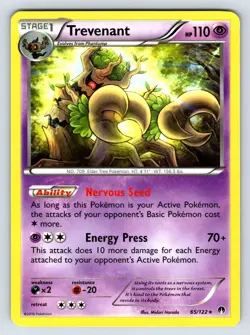 Trevenant 65/122 Breakpoint Rare Pokemon Card LP - Image 1