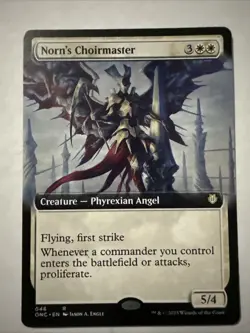 MTG Norn's Choirmaster Extended Art Phyrexia: All Will Be One Commander #046 - Image 1
