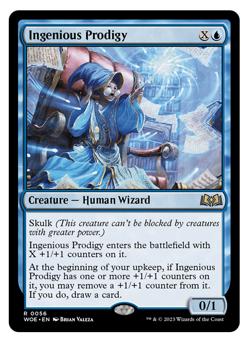 MTG - 1 x Ingenious Prodigy - Rare Wizard - Wilds of Eldraine (WOE) - M/NM - Image 1