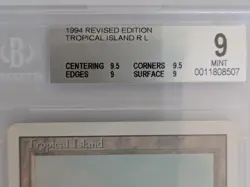 MTG Tropical Island Revised 3ED - BGS 9 (9.5/9.5/9/9) - Graded Dual Land - Image 2