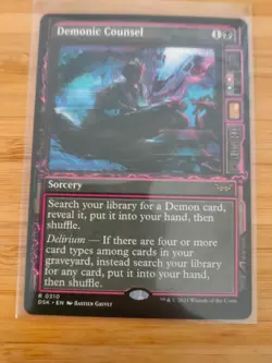 MTG Demonic Counsel (Showcase) 0310 Duskmourn M/NM Free UK P&P - Image 1