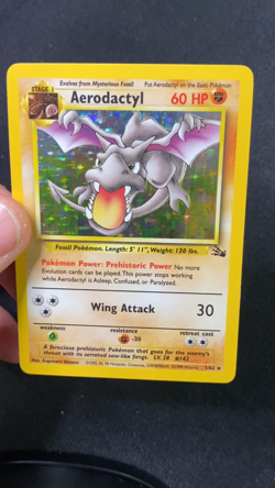 Pokemon - Aerodactyl (1/62) - Unlimited Holofoil - Fossil (FO) - Image 2