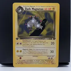 Dark Magneton 28/82 Team Rocket 1st Edition Rare Pack Fresh MINT POKEMON TCG - Image 1