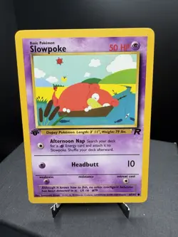 Pokemon TCG WOTC 1st Edition Team Rocket Slowpoke 67/82 Common NM - Image 1