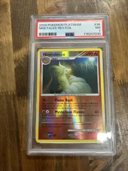 Graded PSA 7 2009 Pokemon Platinum Ninetales Rev. Foil #36 - Image 1