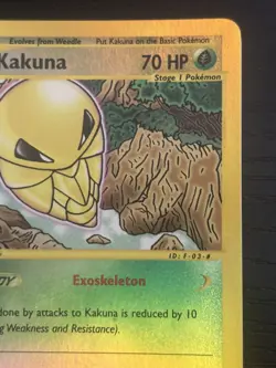 2003 Pokemon TCG Kakuna 70/144 Skyridge Reverse Holo NM - Image 3