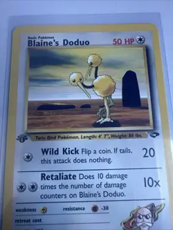 Blaine’s Doduo 1st Edition Gym Challenge 61/132 WOTC Vintage Pokemon - Image 2