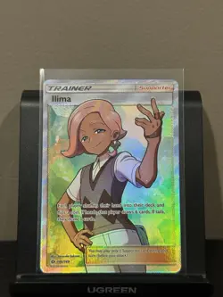 Pokemon Ilima 146/149 Sun & Moon Base Set Ultra Rare Holo NM - Image 1