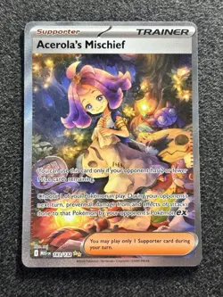 Pokemon TCG Acerola's Mischief 183/132 Mega Evolution SIR Full Art NM - Image 1