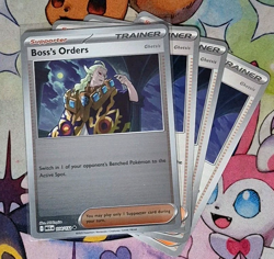 4x Boss's Order 114/132 Playset Inc. 1 Reverse Holo Mega Evolution Pokemon TCG - Image 1