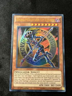 Yugioh Dark Magician of Chaos YGLD-ENC02 Ultra Rare Lp - Image 1