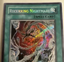 Recurring Nightmare FOTB-EN066 Secret Rare 1st Edition Yugioh NM Light Bleed - Image 2