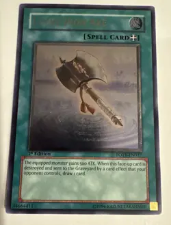 Yugioh Lucky Iron Axe FOTB-EN037 Ultimate Rare 1st Edition NM - Image 1