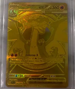 Mega Charizard X EX 130/094 Gold Card - Phantasmal Flames Hyper Rare - Image 1