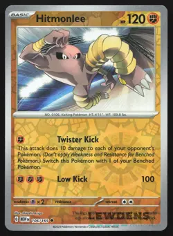 Hitmonlee - 106/165 - Reverse Holo - Scarlet & Violet 151 - Pokemon Card - Image 1