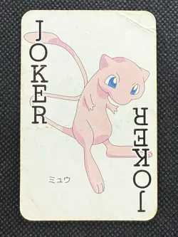 Pokemon Mew JOKER Televi-kun Playing Card Poker 1998 Nintendo - Image 1