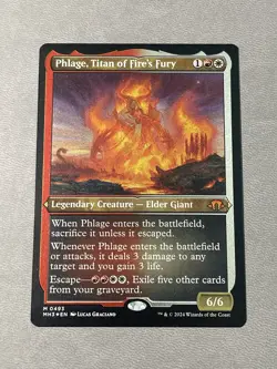 MTG: Magic The Gathering MH3 *Foil Etched* Phlage, Titan of Fire's Fury - Image 1