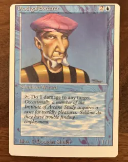 MTG Revised Prodigal Sorcerer - Extreme Off-Center Misprint - See Photos - Image 1