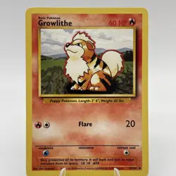 GROWLITHE - 28/102 - Base Set - Pokemon Card - LP - Image 1