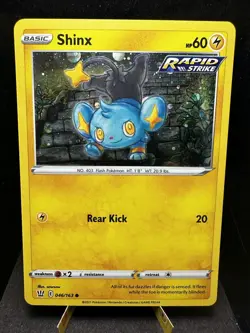 Pokemon TCG SWSH Battle Styles Shinx 046/163 Cosmos Holo Promo Pack Fresh NM! - Image 1