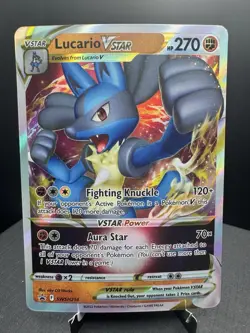 Pokemon TCG Sword & Shield Lucario VSTAR SWSH214 Black Star Promo NM - Image 1