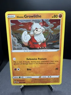 Pokemon TCG SWSH Astral Radiance Hisuian Growlithe 070/189 Cosmos Holo NM! - Image 1