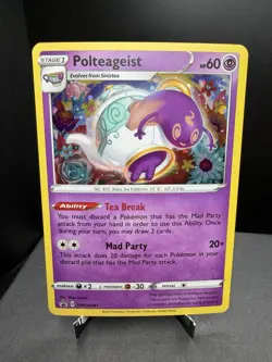 Pokemon TCG Sword & Shield Polteageist SWSH081 Black Star Promo Cosmos Holo NM! - Image 1