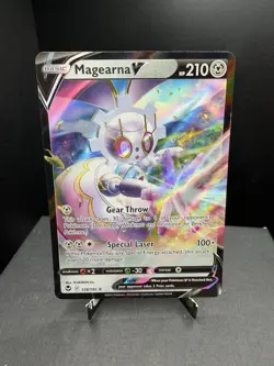 Pokemon TCG SWSH Silver Tempest Magearna V 128/195 Ultra Rare Holo NM - Image 1