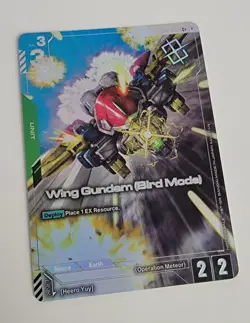 Gundam Card Game English Wing Gundam (Bird Mode) Tournament Winner Pack Promo - Image 3