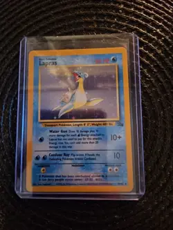 1999 Pokemon TCG Lapras Fossil Holo Unlimited Rare Card 10/62 - Image 1