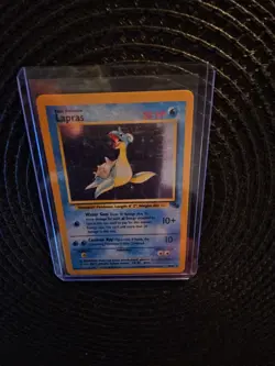 1999 Pokemon TCG Lapras Fossil Holo Unlimited Rare Card 10/62 - Image 3