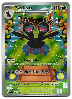 Zweilous 147/086 - White Flare Illustration Rare Pokemon TCG 2025 - LP Card - Image 1