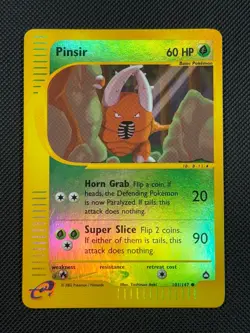 Pinsir 101/147 REVERSE HOLO Pokemon Card WOTC Aquapolis Common - Image 1