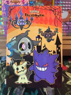 🔥Non-TCG Gengar Ice Holo🔥Halloween Card Database Pokemon 2025 Peru🔥 - Image 1
