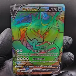 Pokemon Rayquaza Custom Made Fan Art Holo With Texture - Image 1