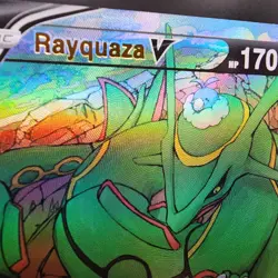 Pokemon Rayquaza Custom Made Fan Art Holo With Texture - Image 2