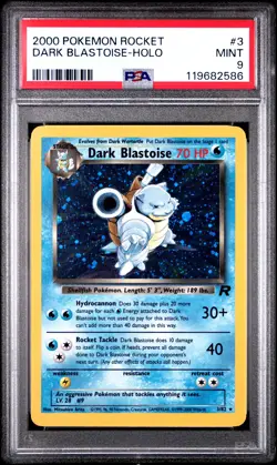 2000 POKEMON ROCKET #3 DARK BLASTOISE-HOLO PSA 9 - Image 1