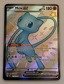 Pokemon TCG Mew EX 216/091 Paldean Fates Full Art Shiny Ultra Rare - Image 1