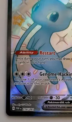 Pokemon TCG Mew EX 216/091 Paldean Fates Full Art Shiny Ultra Rare - Image 3