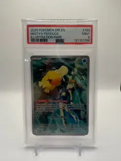 2025 POKEMON DRI EN-DESTINED RIVALS ILLUSTRATION RARE #193 MISTY'S PSYDUCK PSA 9 - Image 3