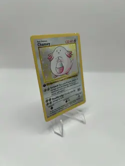 Pokemon TCG 1st Edition Chansey Base Set 3/102 Holo Rare Vintage 1999 WOTC - MP - Image 3